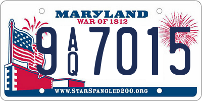 MD license plate 9AQ7015