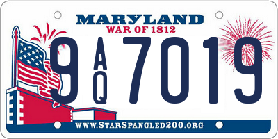 MD license plate 9AQ7019
