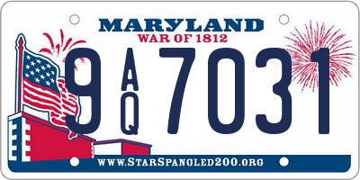 MD license plate 9AQ7031
