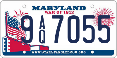 MD license plate 9AQ7055