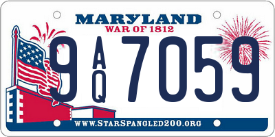 MD license plate 9AQ7059