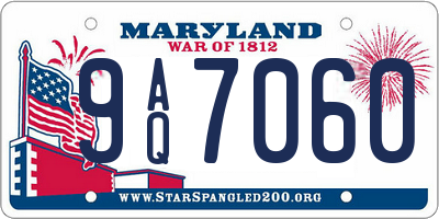 MD license plate 9AQ7060
