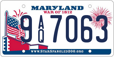 MD license plate 9AQ7063