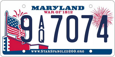 MD license plate 9AQ7074