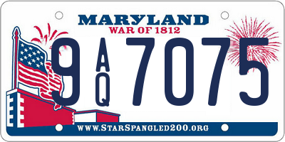 MD license plate 9AQ7075