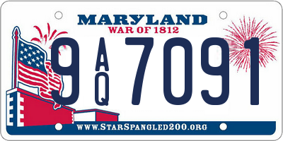 MD license plate 9AQ7091