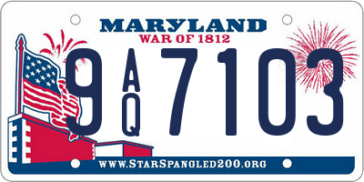 MD license plate 9AQ7103