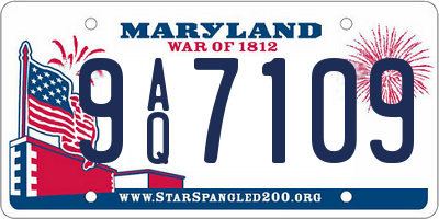 MD license plate 9AQ7109
