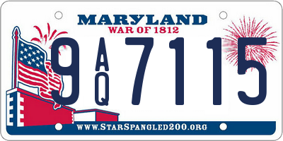 MD license plate 9AQ7115