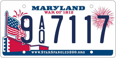 MD license plate 9AQ7117