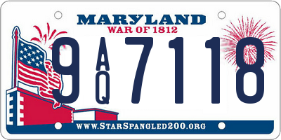 MD license plate 9AQ7118