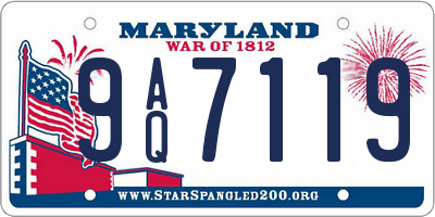MD license plate 9AQ7119