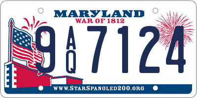 MD license plate 9AQ7124