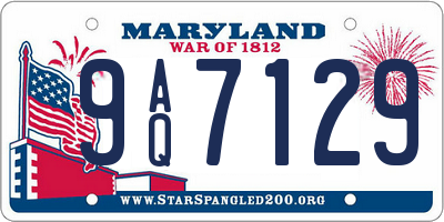 MD license plate 9AQ7129