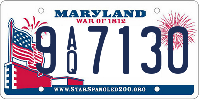 MD license plate 9AQ7130