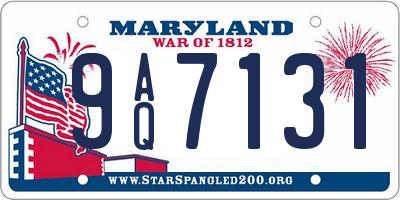 MD license plate 9AQ7131