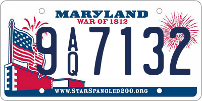 MD license plate 9AQ7132