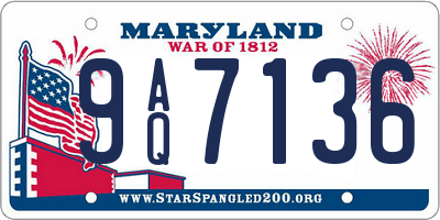 MD license plate 9AQ7136