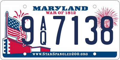 MD license plate 9AQ7138