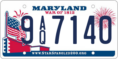 MD license plate 9AQ7140