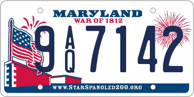 MD license plate 9AQ7142