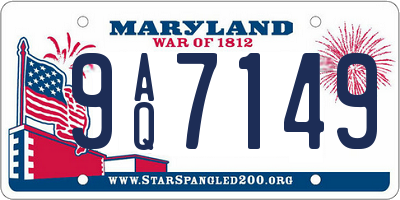 MD license plate 9AQ7149