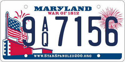 MD license plate 9AQ7156