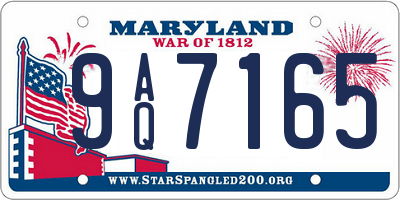 MD license plate 9AQ7165