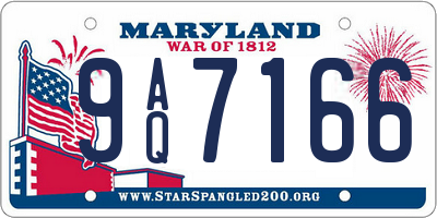MD license plate 9AQ7166