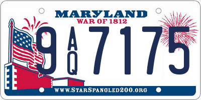 MD license plate 9AQ7175