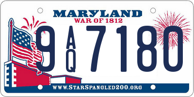 MD license plate 9AQ7180