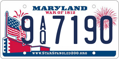 MD license plate 9AQ7190