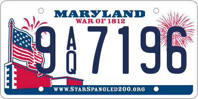 MD license plate 9AQ7196