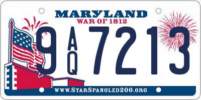 MD license plate 9AQ7213