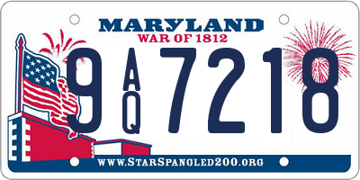 MD license plate 9AQ7218