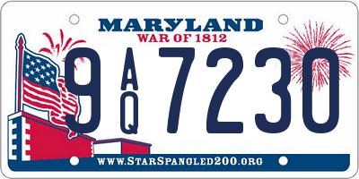 MD license plate 9AQ7230