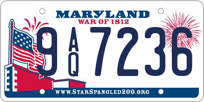MD license plate 9AQ7236