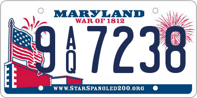MD license plate 9AQ7238