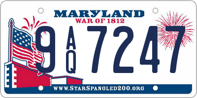 MD license plate 9AQ7247