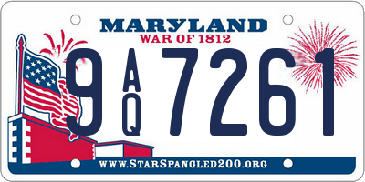 MD license plate 9AQ7261