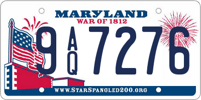 MD license plate 9AQ7276