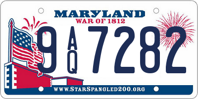 MD license plate 9AQ7282