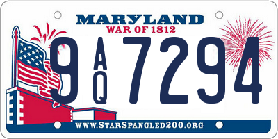 MD license plate 9AQ7294