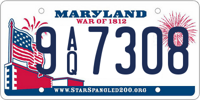 MD license plate 9AQ7308