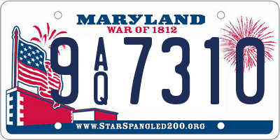 MD license plate 9AQ7310