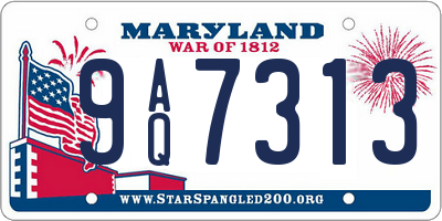 MD license plate 9AQ7313