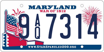 MD license plate 9AQ7314