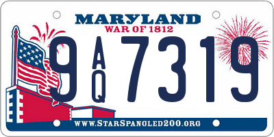 MD license plate 9AQ7319