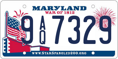 MD license plate 9AQ7329