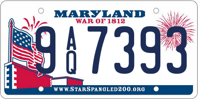 MD license plate 9AQ7393